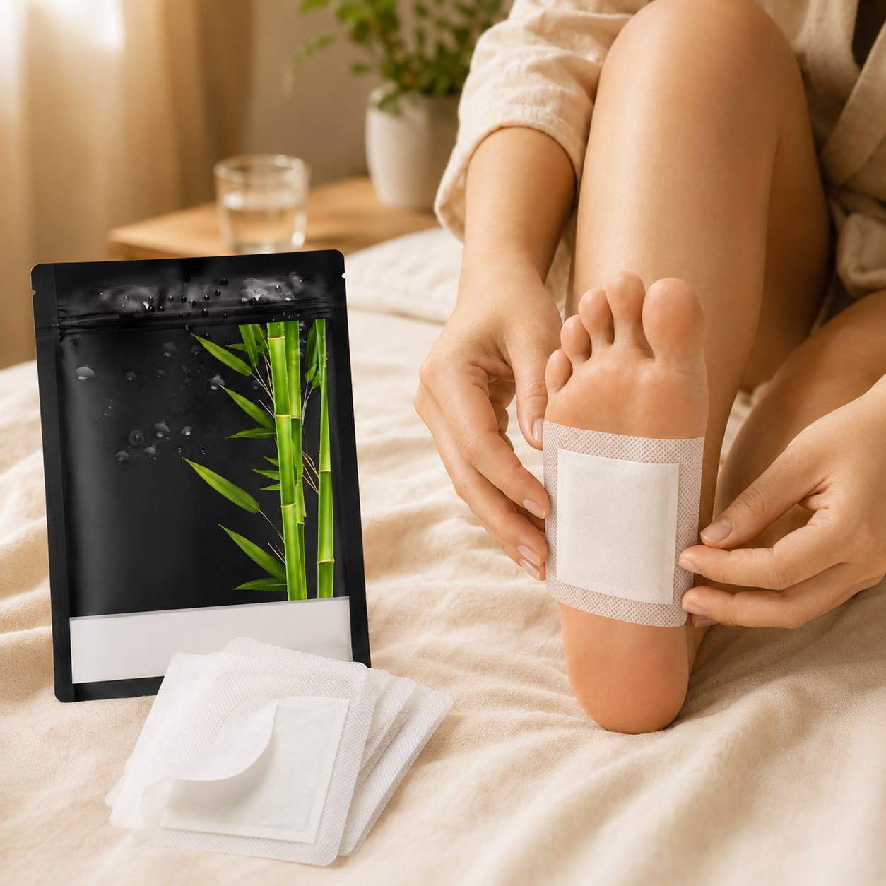 BambooEase Foot Patches overnight foot-care patches for evening self-care