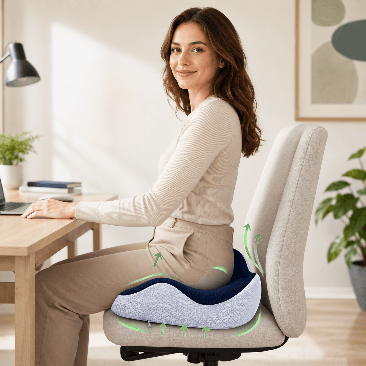 EaseSit™ Ergonomic Memory Foam Seat Cushion