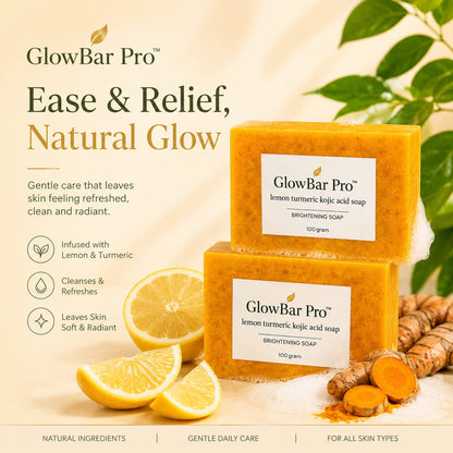 GlowBar Pro™ Lemon Turmeric Kojic Acid Brightening Soap