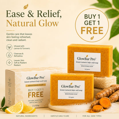 GlowBar Pro™ Lemon Turmeric Kojic Acid Brightening Soap