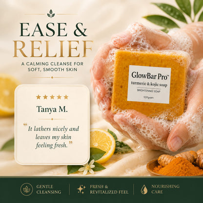 GlowBar Pro™ Lemon Turmeric Kojic Acid Brightening Soap