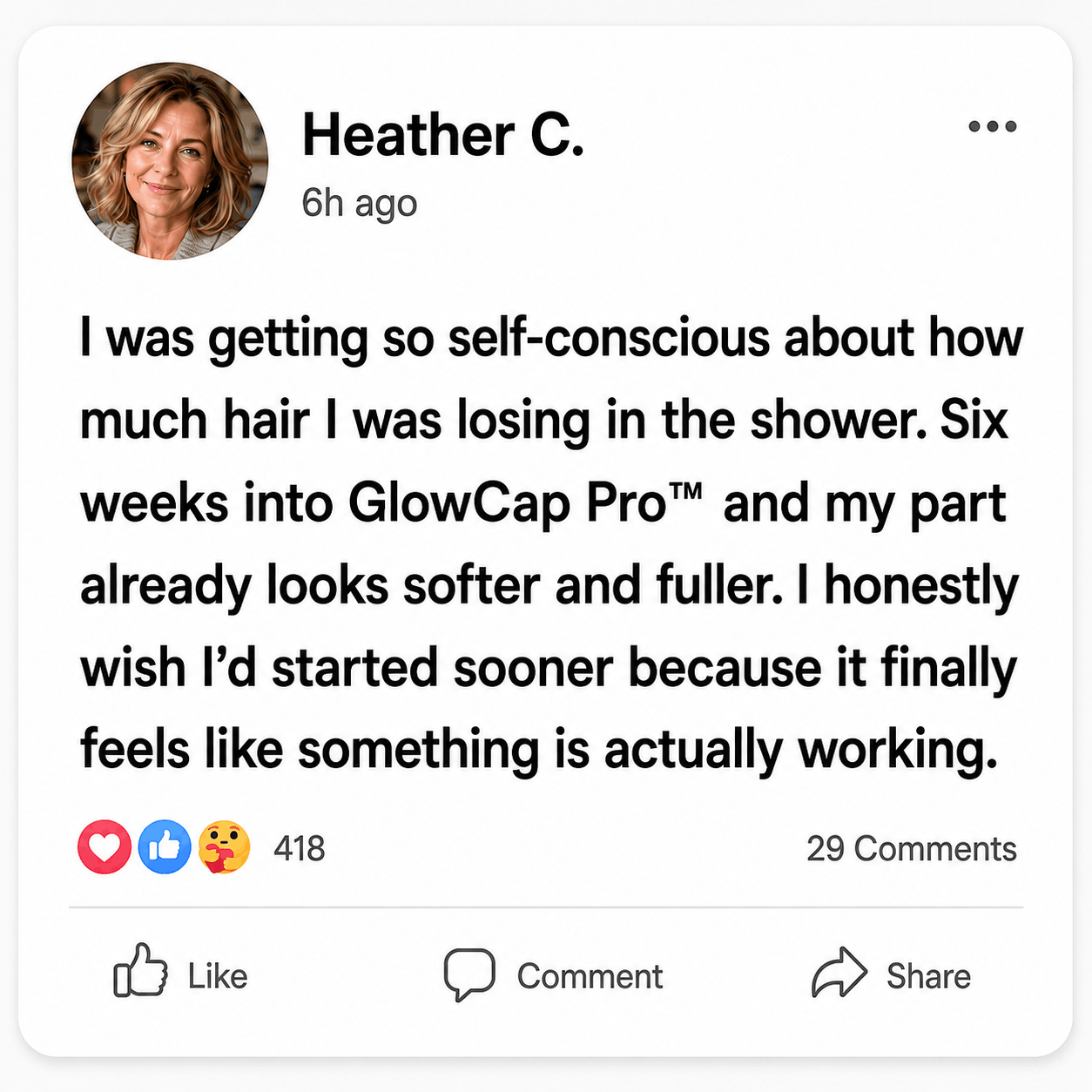 GlowCap Pro customer social review 1
