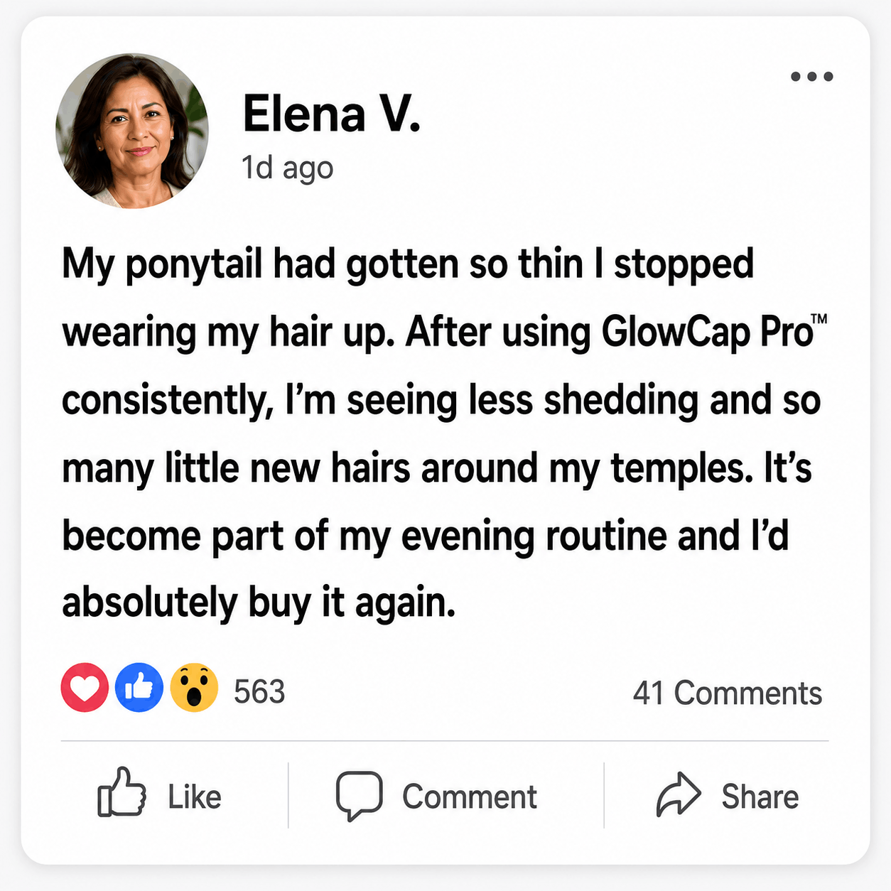 GlowCap Pro customer social review 3