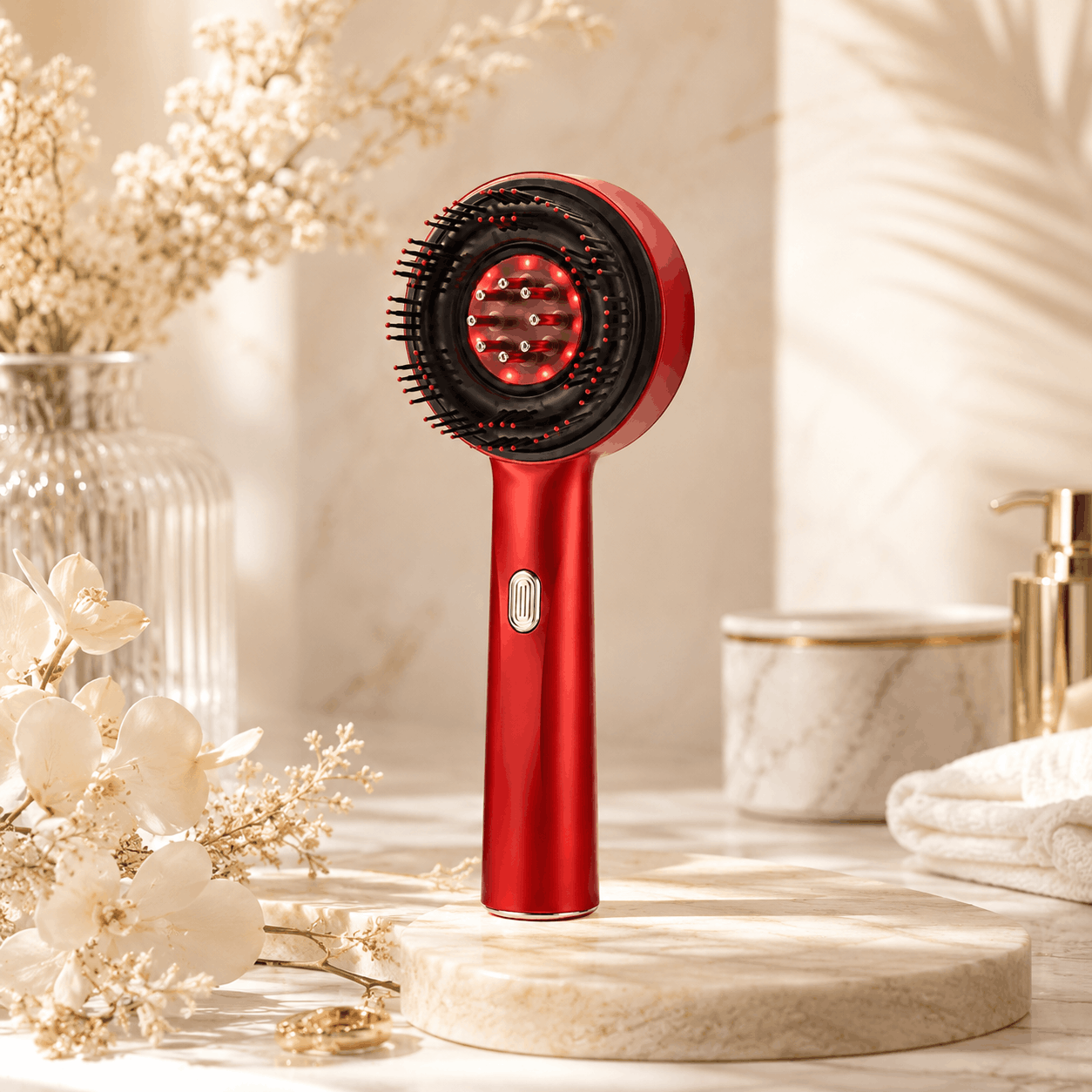 GlowRoot Pro™ 3-in-1 Red Light Scalp Massager Brush