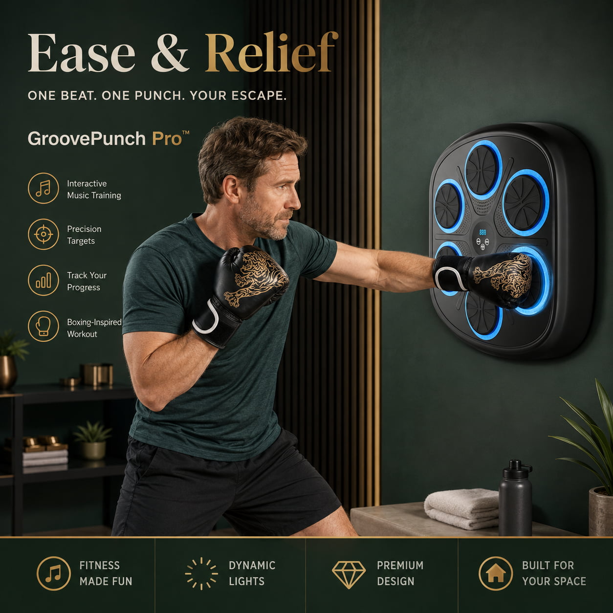 GroovePunch Pro™ Music Boxing Fitness Machine
