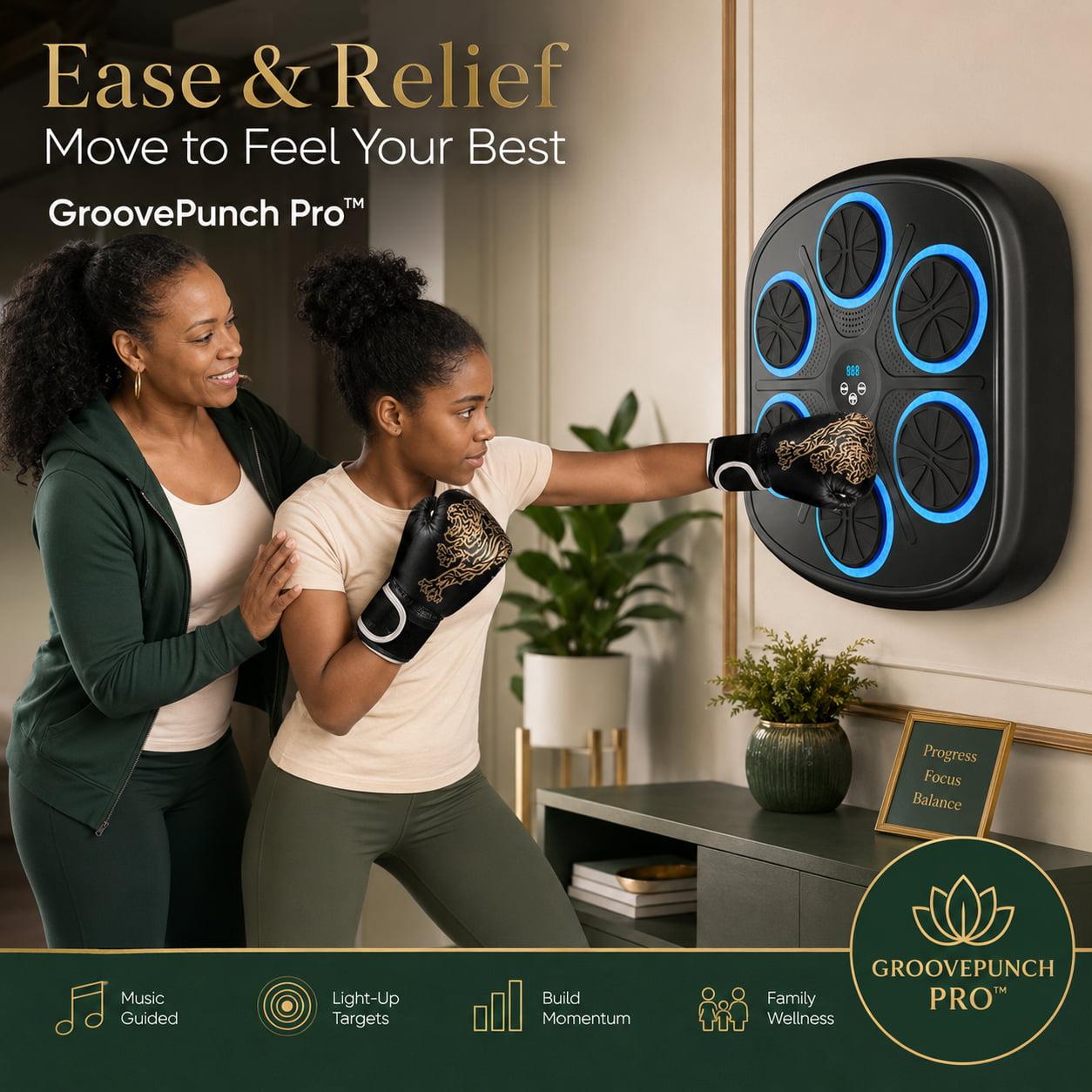 GroovePunch Pro™ Music Boxing Fitness Machine