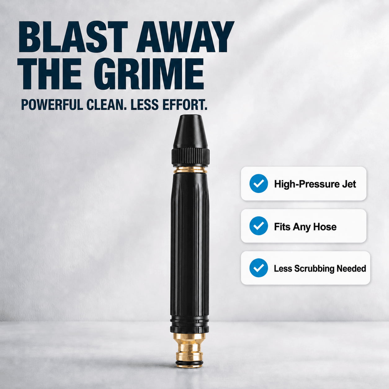 HydroWash Pro high-pressure hose nozzle with Buy 1 Get 1 Free offer for easier outdoor cleaning