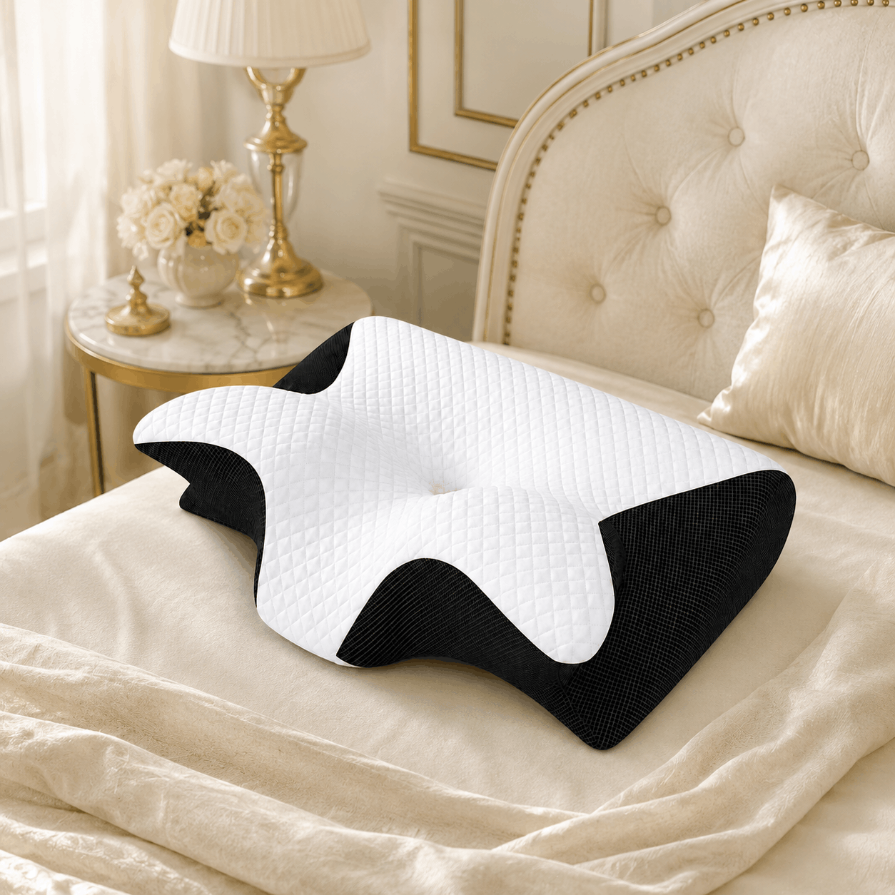 NeckEase™ Contoured Memory Foam Cervical Pillow