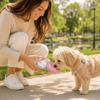 PupCup™ Portable Dog Water Bottle with Built-In Bowl