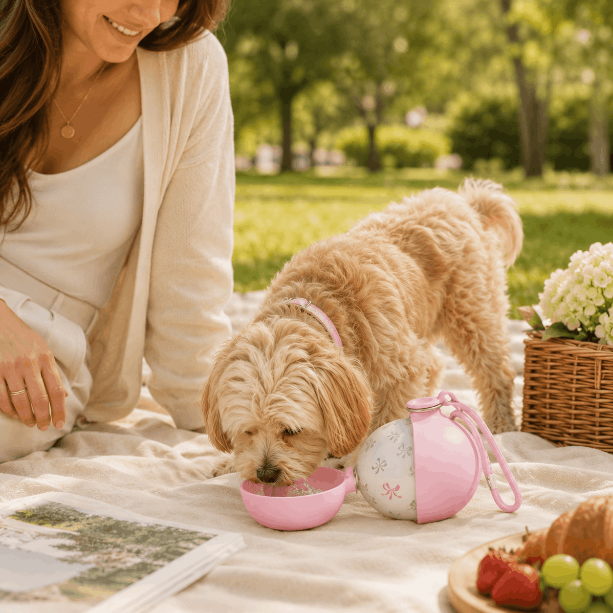 PupCup™ Portable Dog Water Bottle with Built-In Bowl