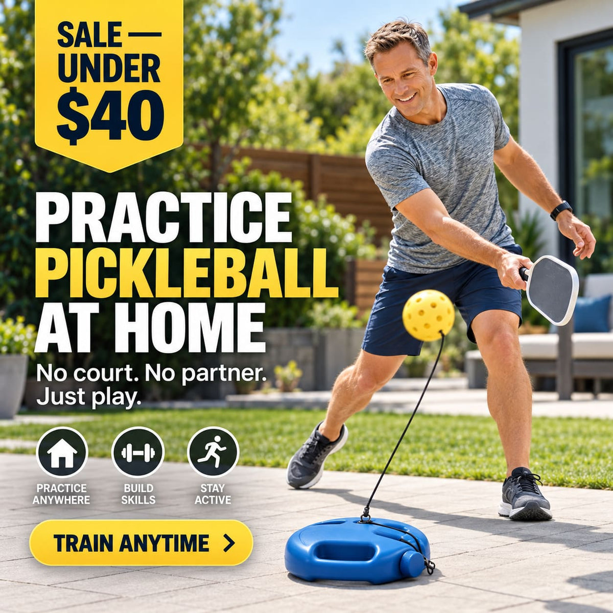 RallySolo Pro™ Pickleball At Home Kit