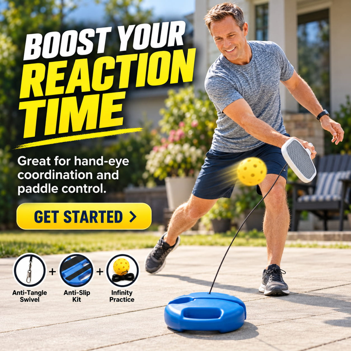 RallySolo Pro™ Pickleball At Home Kit